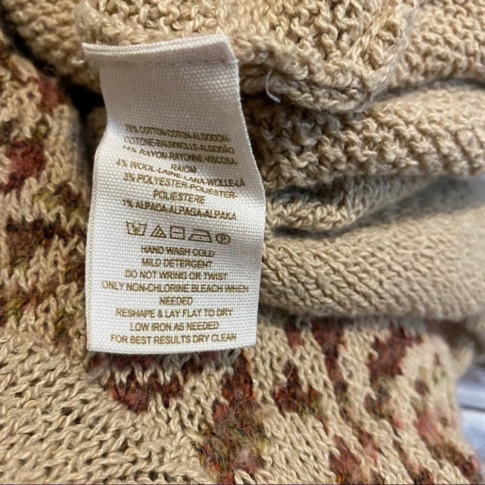 Free People Desert Rose Wool Sweater Tunic Sz XS
